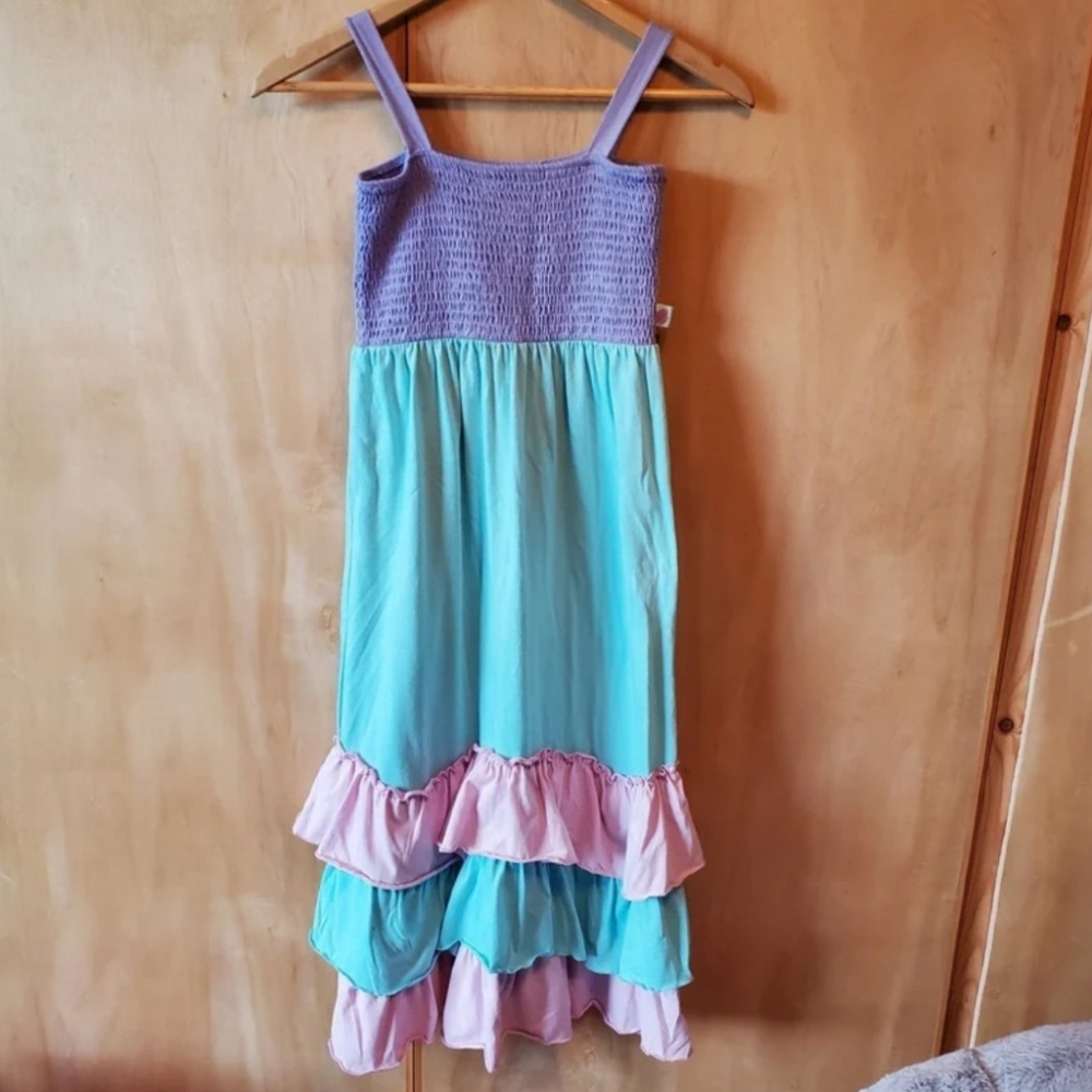 The little mermaid ruffle maxi dress 10/12